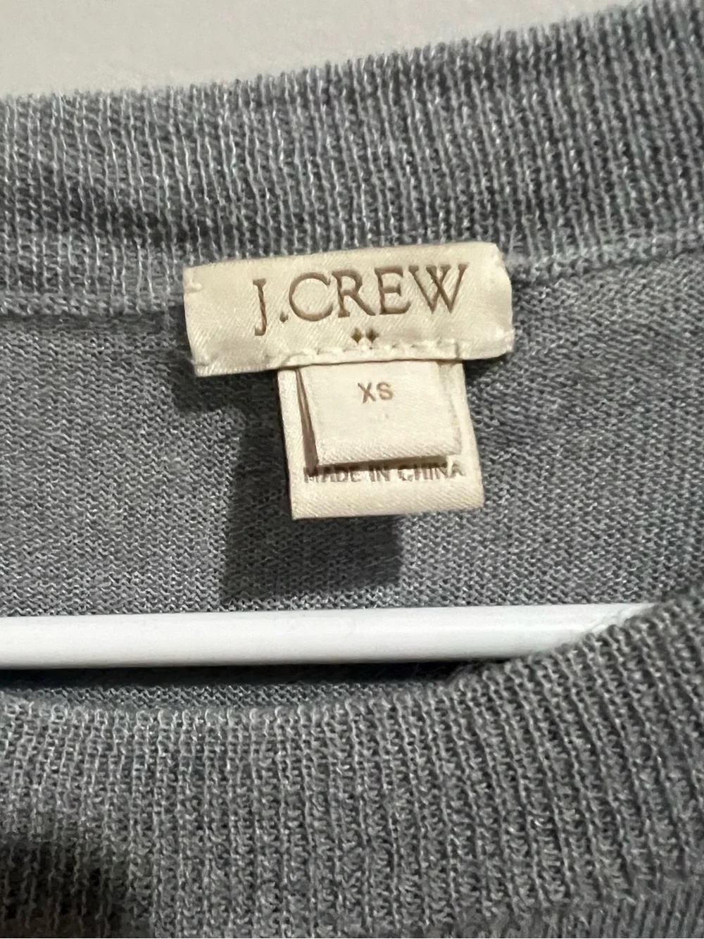 J. Crew Women's XS Merino Wool Gray Crewneck Sweater